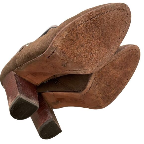 COACH Suede Beverly Tall Heeled Boots Sage Green 9 - Picture 7 of 10